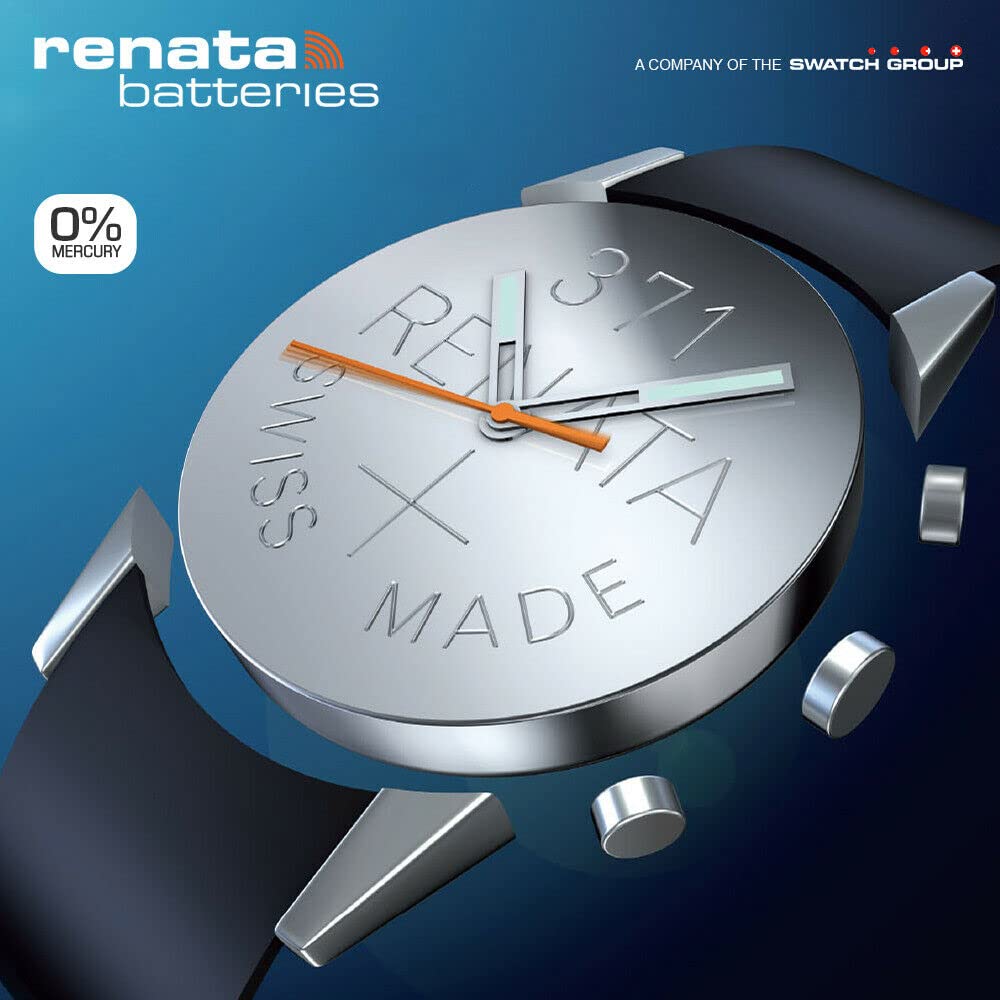 Renata 370 SR920W Batteries - 1.55V Silver Oxide 370 Watch Battery (2 Count) - Image 5