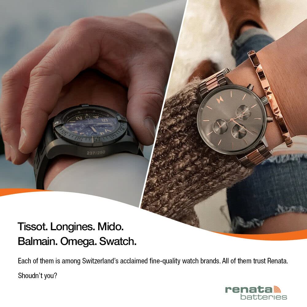 Renata 370 SR920W Batteries - 1.55V Silver Oxide 370 Watch Battery (2 Count) - Image 6