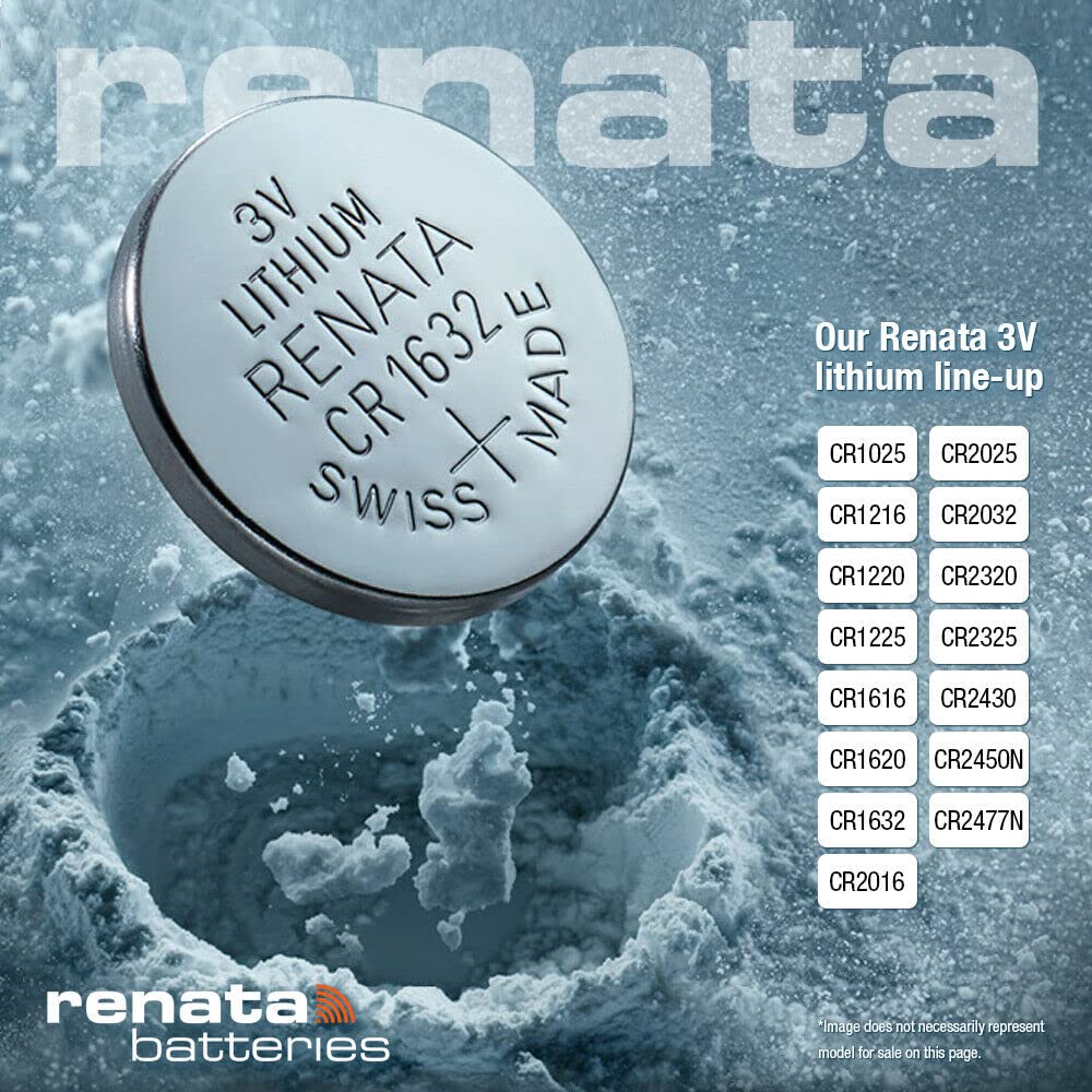 Renata CR1620 Batteries - 3V Lithium Coin Cell 1620 Battery (2 Count) - Image 4